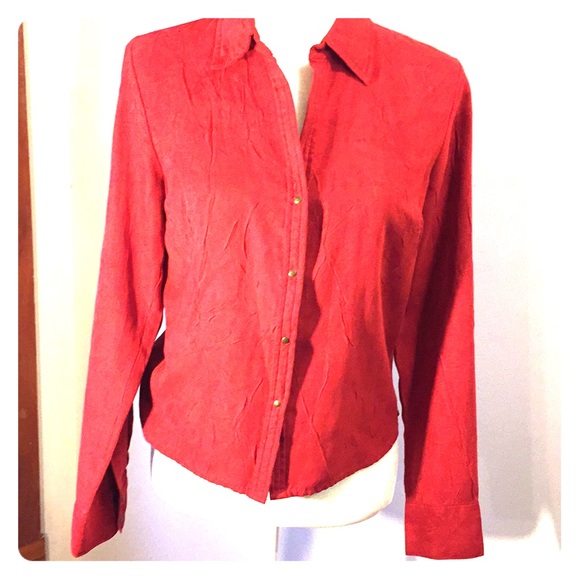 Gloria Vanderbilt Tops - Suede button down